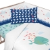 Cot protector HappyFriday Moshi moshi Whale Multicolour 210 x 40 cm