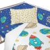 Cot protector HappyFriday Mr Fox Space rocket  Multicolour 210 x 40 cm