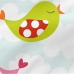 Cot protector HappyFriday Mr Fox Little birds Multicolour 210 x 40 cm