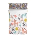 Gewatteerd beddengoed met ritssluiting HappyFriday Moshi Moshi Woodland Multicolour 90 x 200 cm