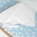 Quilted Zipper Bedding HappyFriday Basic Clouds Blue 90 x 200 cm