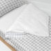 Quilted Zipper Bedding HappyFriday Basic Grey 105 x 200 cm Gingham