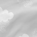 Capa de Edredão com Enchimento HappyFriday Basic Clouds Cinzento 105 x 200 cm