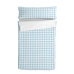 Quilted Zipper Bedding HappyFriday Basic Blue 105 x 200 cm Gingham