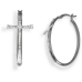 Boucles d´oreilles Femme Amen CERCHIO E CROCE BLACK Argent 925