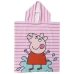 Kapuutsiga rätik-pontšo Peppa Pig Roosa 50 x 115 cm