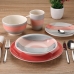 Set Nádobí Versa Leanne Růžový Kamenina 26,5 x 26,5 cm 18 Kusy