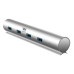 Hub USB Woxter PE26-142 Weiß Silberfarben Aluminium (1 Stück)