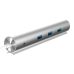 Hub USB Woxter PE26-142 Wit Zilverkleurig Aluminium (1 Stuks)