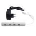 Hub USB Woxter PE26-142 Weiß Silberfarben Aluminium (1 Stück)