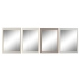 Espejo de pared DKD Home Decor Blanco Marrón Gris 56 x 2 x 76 cm (4 Unidades)