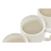Jeu de 6 tasses avec plat DKD Home Decor Blanc Naturel Porcelaine 90 ml 26 x 12 x 25 cm