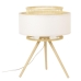 Lámpara de mesa DKD Home Decor Marrón Poliéster Blanco Bambú (36 x 36 x 48 cm)