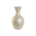 Vase DKD Home Decor Hvit Bambus Perlemor Naturell Blad av plante Middelhavet 31 x 31 x 51,5 cm