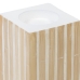 Castiçais Bege Bambu Madeira MDF 10,5 x 10,5 x 21 cm