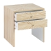 Table d'appoint 56 x 46 x 58 cm Beige Bambou Bois MDF