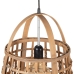 Taklampa 33,5 x 33,5 x 48,5 cm Naturell Bambu 220 V 240 V 60 W