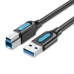 Cabo USB Vention COOBI Preto 3 m (1 Unidade)