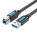USB Cable Vention COOBH 2 m Черен (1 броя)