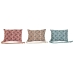 Almofada Home ESPRIT Castanho Turquesa Coral 30 x 10 x 20 cm (3 Unidades)