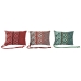 Kussen Home ESPRIT Rood Groen Koraal 30 x 10 x 20 cm (3 Stuks)