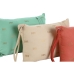 Almofada Home ESPRIT Verde Bege Coral 30 x 10 x 20 cm (3 Unidades)