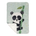 Koc HappyFriday Moshi Moshi Panda Garden Blue Wielokolorowy Mikrofibra 110 x 140 cm