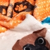 Takaró HappyFriday Mr Fox Dogs Többszínű Mikroszál 110 x 140 cm (Kutya)