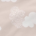 Funda de almohada HappyFriday Basic Kids Clouds Rosa 80 x 80 cm