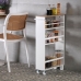 Carrello da Cucina Versa Bianco Metallo Legno MDF 15 x 79 x 50 cm