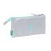 Trousse Fourre-Tout Triple Benetton Silver Argenté 22 x 12 x 3 cm