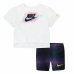 Sportoutfit voor kinderen Nike Aop Bike Blauw Wit Multicolour 2 Onderdelen