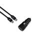 Universaalne USB Laadija Autosse + USB C Kaabel Subblim Cargador Ultra Rapido Coche 2xUSB PD18W+QC3.0 + Cable C to C Black