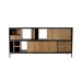 Credenza DKD Home Decor Alvin Nero Naturale Ferro Cenere 160 x 40 x 75 cm