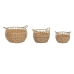 Basket spelset DKD Home Decor Natuurlijk Metaal Polyethyleen 38 x 38 x 34 cm 38 x 38 x 27 cm 3 Onderdelen