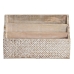 Flerbruksorganiserer DKD Home Decor Hvit Naturell Treverk av mangotre 32 x 13 x 21 cm 33 x 12 x 21 cm Ark (12 enheter)