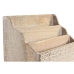 Flerbruksorganiserer DKD Home Decor Hvit Naturell Treverk av mangotre 32 x 13 x 21 cm 33 x 12 x 21 cm Ark (12 enheter)