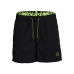 Badpak voor kinderen Jack & Jones Jjswim Db Wb Neon Zwart