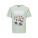 Camiseta de Manga Corta Hombre Only & Sons Onskolton Reg Beach Surf Verde