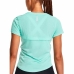 Dames-T-Shirt met Korte Mouwen Under Armour Streaker Ss Aquamarijn