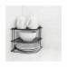 Plate Rack Confortime Corner-cupboard Black 22 x 22 x 25 cm (8 Units)