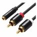 Аудио Кабел Жак към RCA Vention VAB-R01-B100 1 m