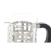 Suport de Lumânări DKD Home Decor Negru Argintiu Oțel inoxidabil Plastic Sticlă borosilicată 600 ml 16 x 9 x 18 cm