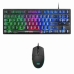 Gamer Egér és Billentyűzet Mars Gaming MCPTKLES 3200 dpi RGB Fekete Spanyol Qwerty