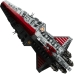 Bouwspel Lego 75367 Venator class - Republic attack cruiser Zwart 5374 Onderdelen