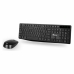 Keyboard and Wireless Mouse NGS NGSWIRELESSSETALLUREKIT 1200 dpi 2.4 GHz Black Spanish Qwerty QWERTY