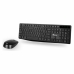 Tastatur mit Drahtloser Maus NGS NGSWIRELESSSETALLUREKIT 1200 dpi 2.4 GHz Schwarz