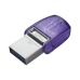 Memória USB Kingston DataTraveler  microDuo 3C Aço 128 GB (1 Unidade)