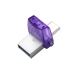 USB Zibatmiņa Kingston DataTraveler  microDuo 3C 128 GB Violets