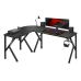 Bureau Gaming Huzaro Hero 6.3 Noir Acier Fibre de Carbone 154 x 74 x 117 cm